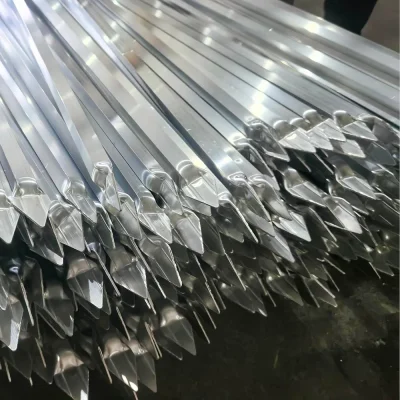 rackable steel spear top fence detail