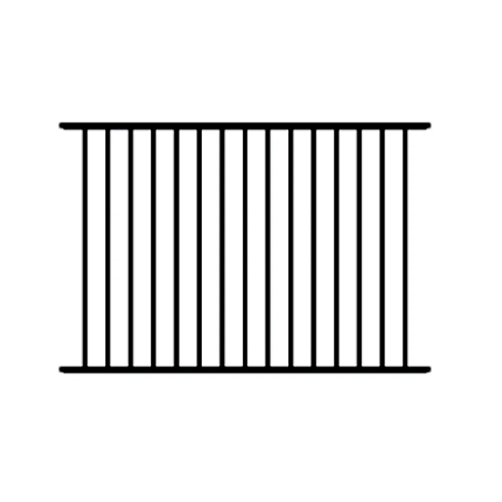 2 Rail Flat Top Aluminum Fence