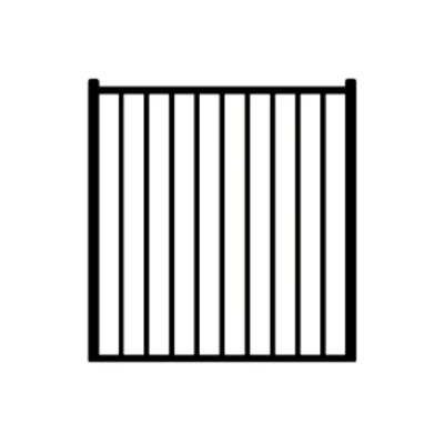 2 Rail Flat Top Aluminum Gate
