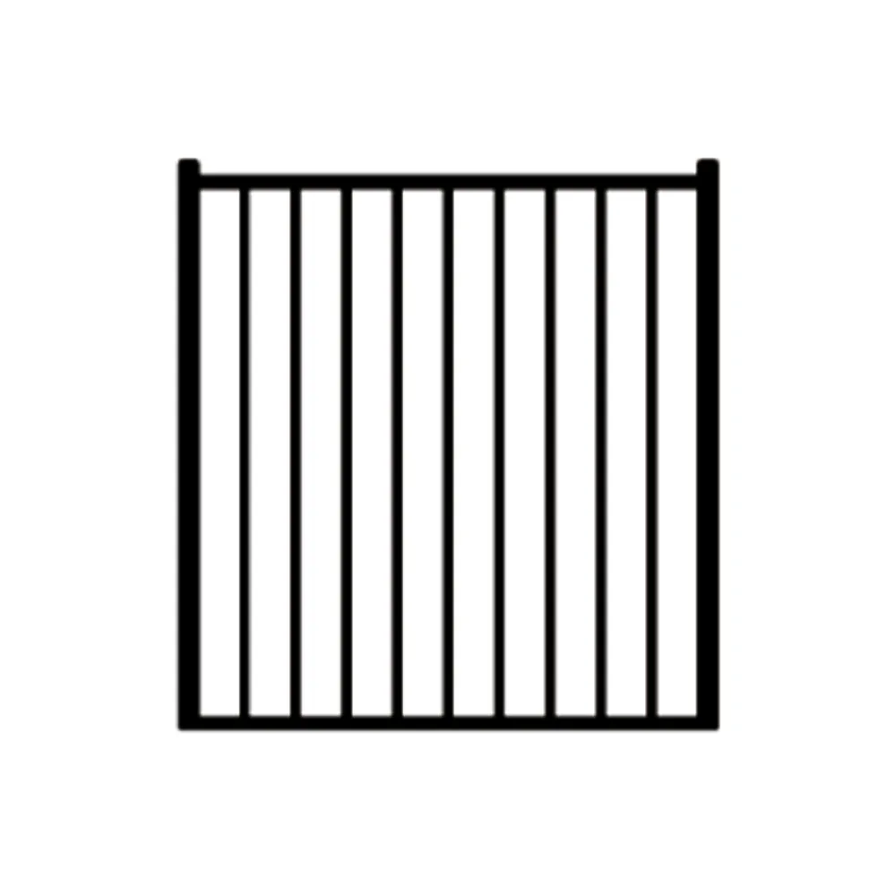 2 Rail Flat Top Aluminum Gate