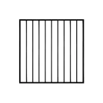 2 Rail Ornamental Steel Flat Top Fence Gate