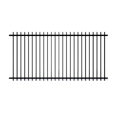 2 Rail Steel Extended Picket Fence