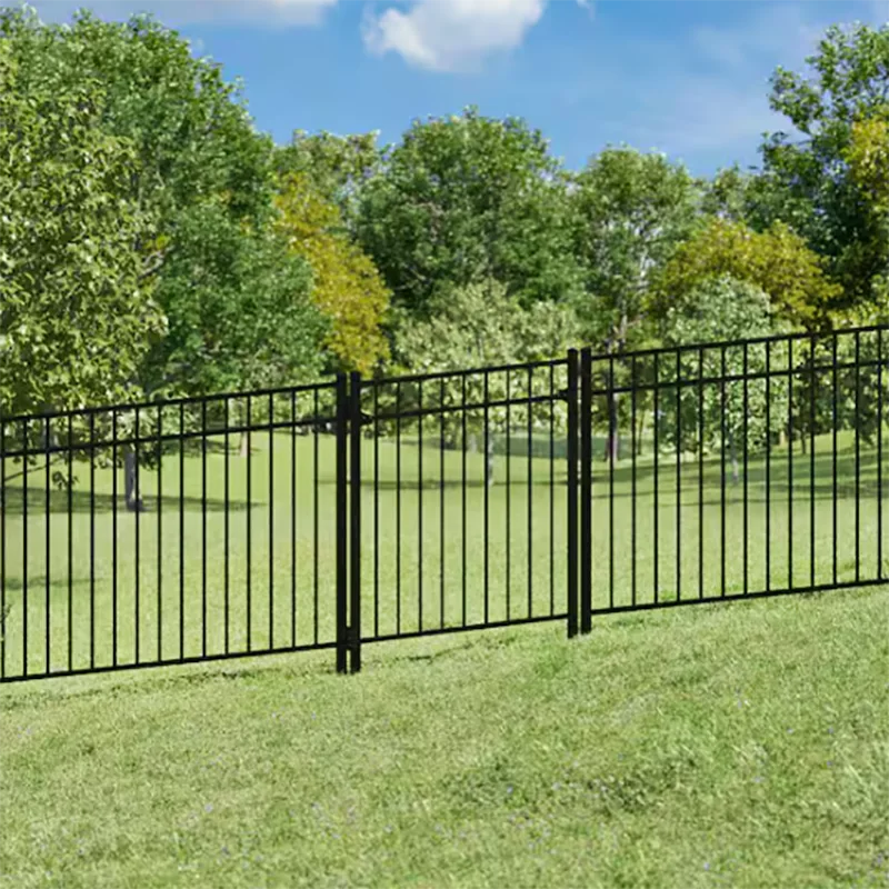 3 Rails Flat Top Aluminum Gate Application