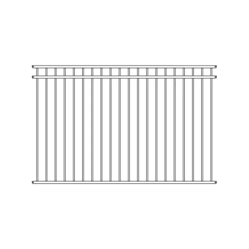 3 Rails Flat Top Aluminum Fence
