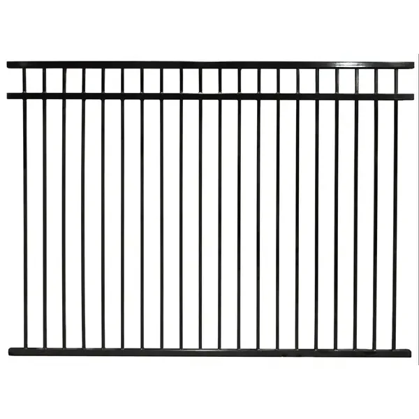 3 Rails Flat Top Aluminum Fence