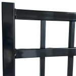3 Rails Flat Top Aluminum Fence Detail