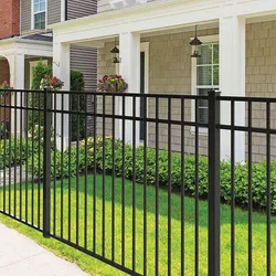 3 Rails Flat Top Aluminum Fence application