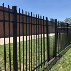 Aluminum 3 Rails Spear Top fence application