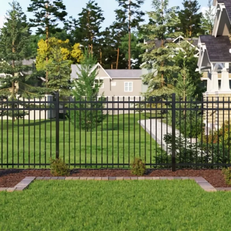 Aluminum 3 Rails Spear Top fence