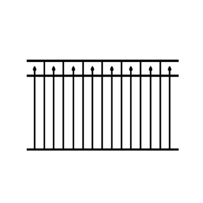 Aluminum Flat Top Fence With Spear