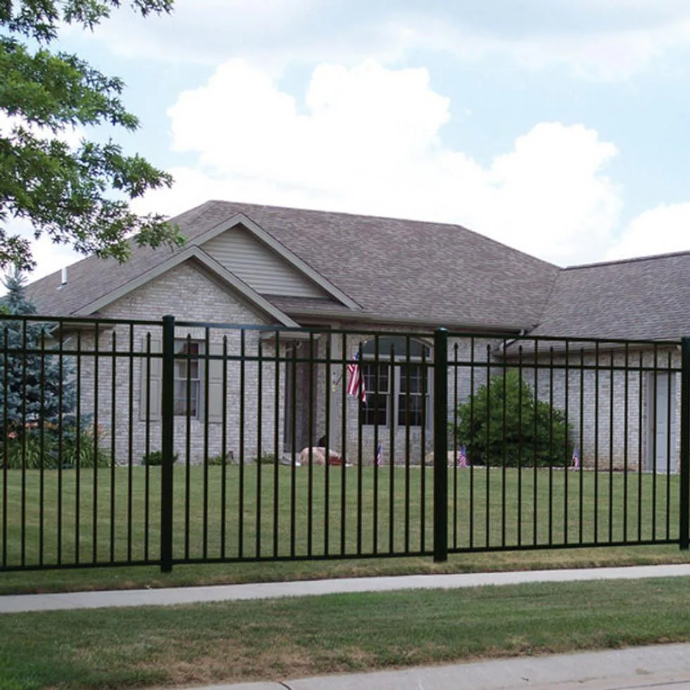 Aluminum Flat Top Fence With Spear