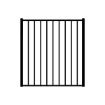 Black Powder Coated 2 Rail Flat Top Aluminum Gate