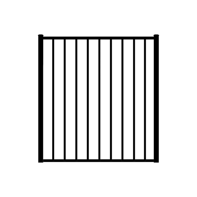 Black Powder Coated 2 Rail Flat Top Aluminum Gate