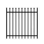 Black Powder Coated 2 Rail Steel Press Point Gate