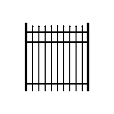 Black Powder Coated Steel Spear Top Rackable Gate