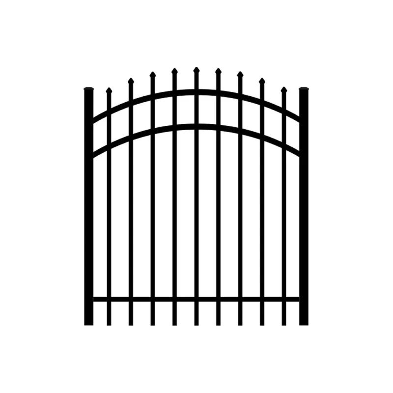 Black Powder Coated Steel Spear Top Rackable Gate