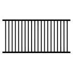 Black Powder Coated Steel Welded Commercial Flat Top Fence