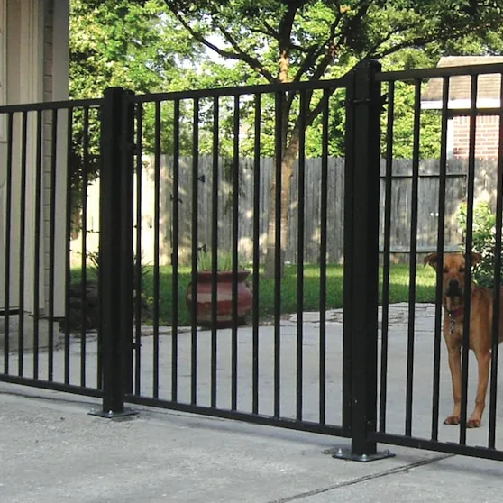 Steel Flat Top Fence Gate application