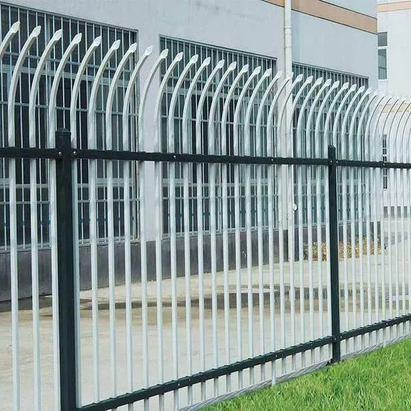 Steel Welded Commercial Curved Spear Top Fence application