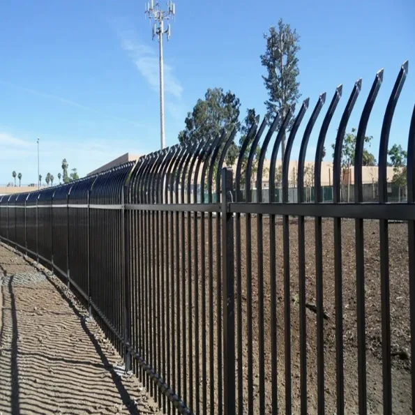 Steel Welded Commercial Curved Spear Top Fence 