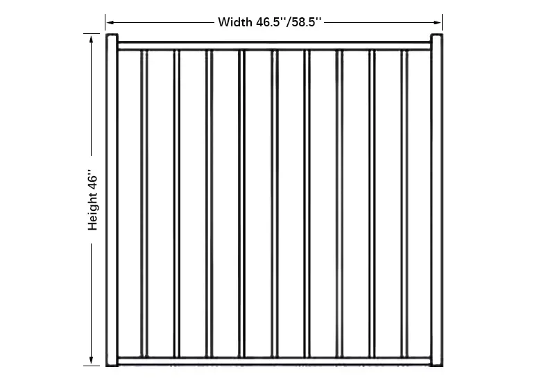 Steel Welded Commercial Flat Top Gate Detail