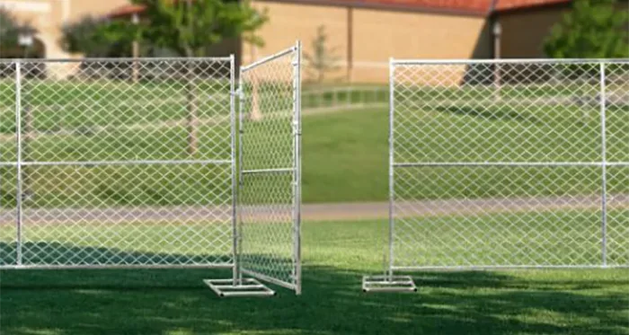 Temporary Chain Link Fence Gate Application
