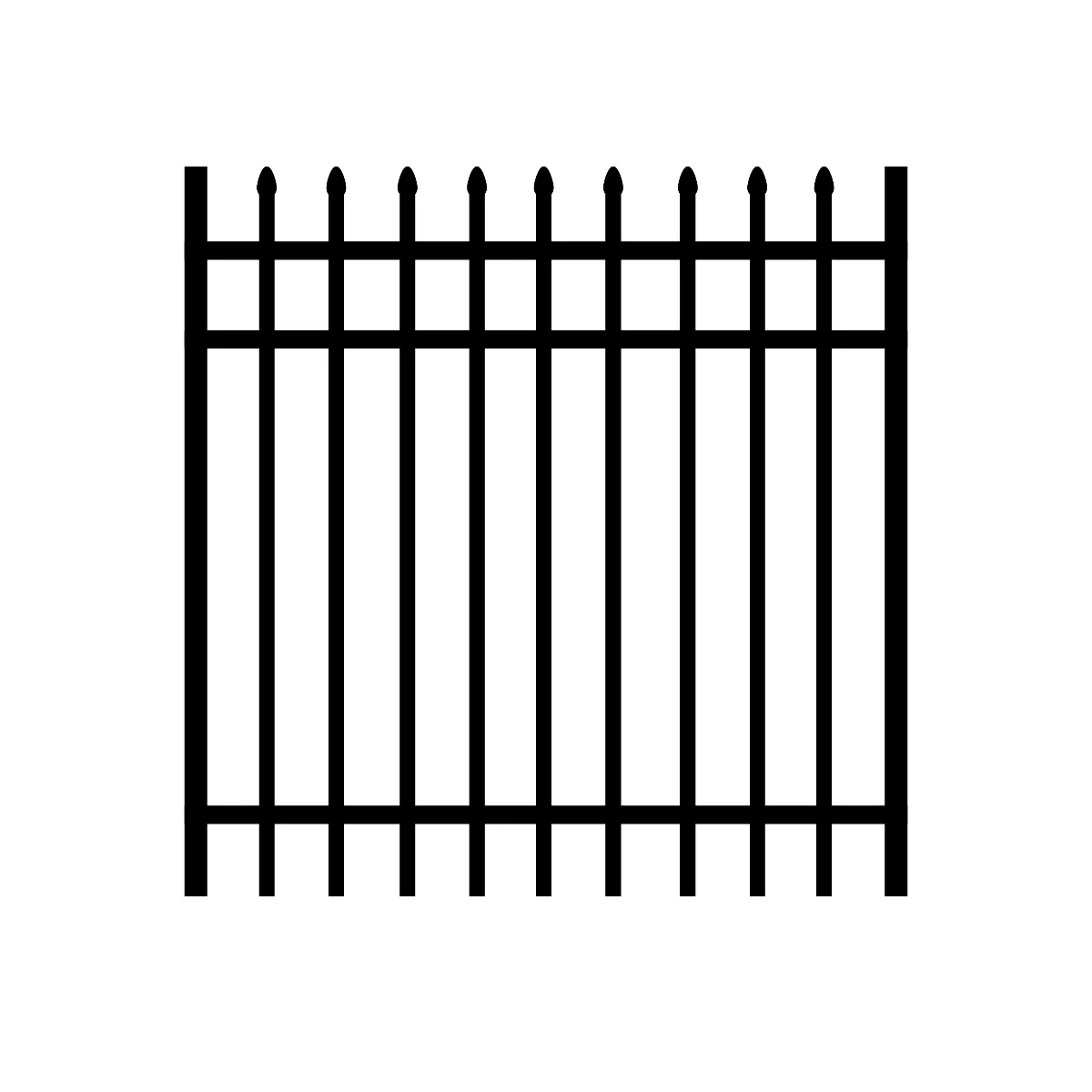 rackable steel spear top gate