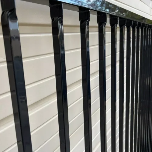 steel biasable fence detail