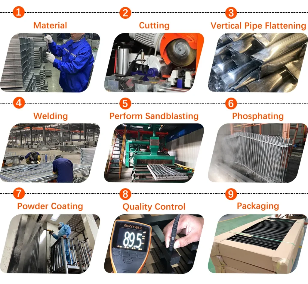steel biasable fence gate production process
