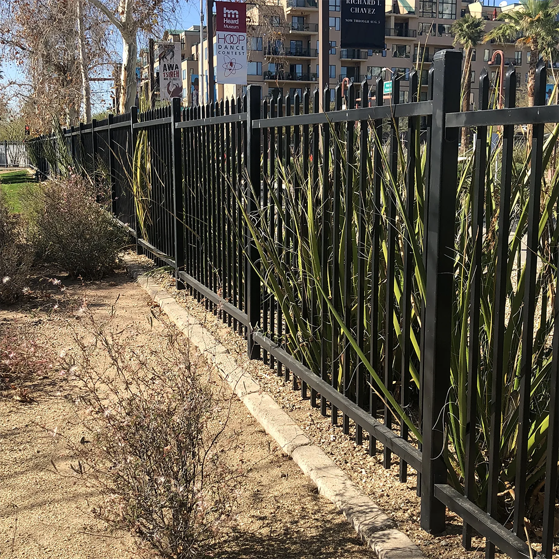 steel press point fence application