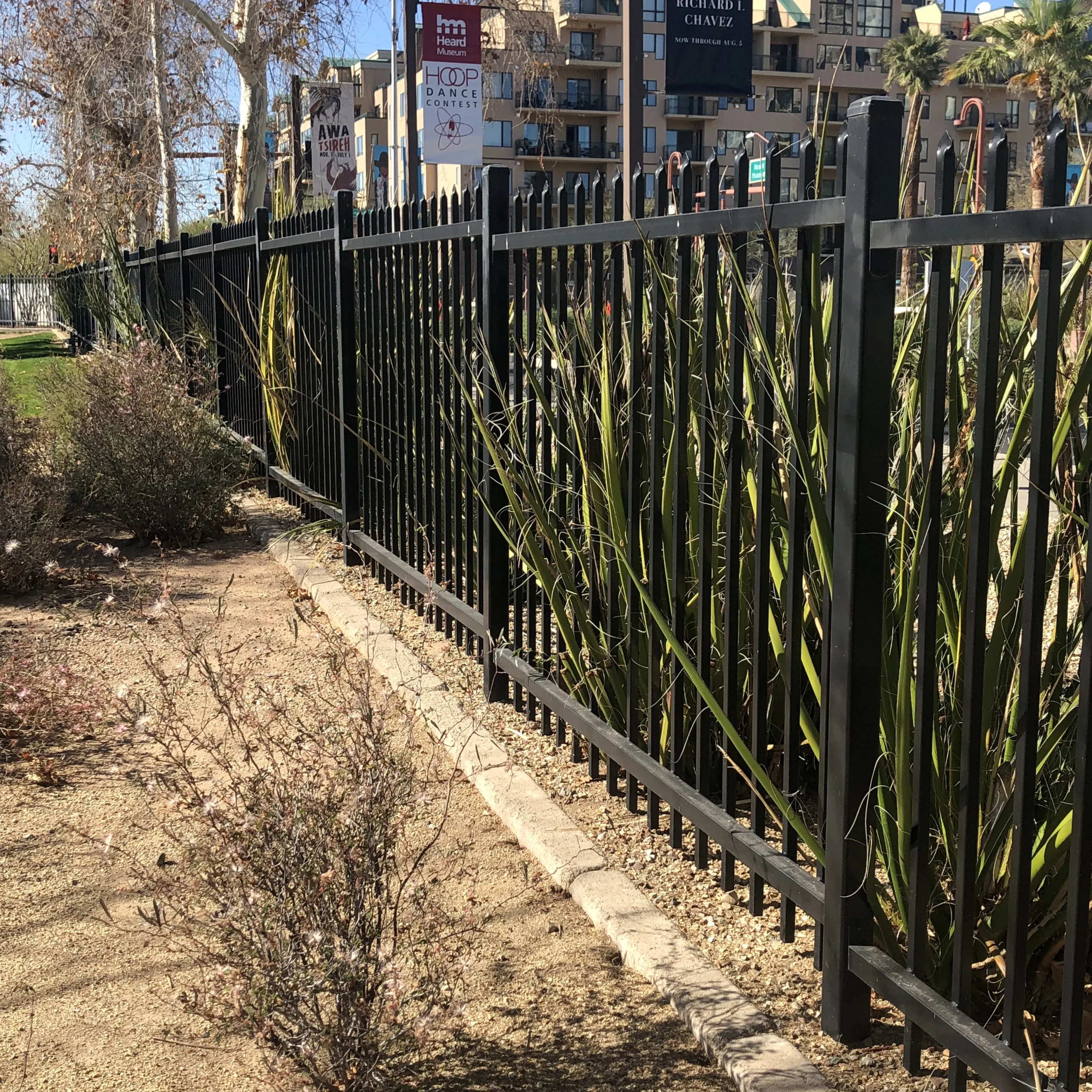 steel press point fence application