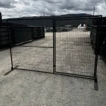 Black Powder Coated Temporary Fence Gate application