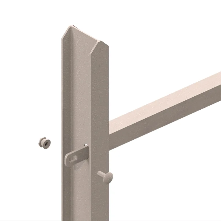palisade fence posts detail