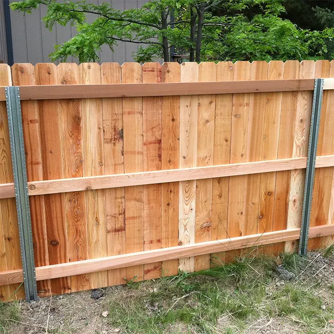 steel fence posts for wood fence