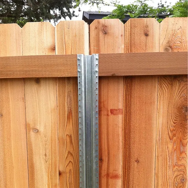 steel fence posts for wood fence