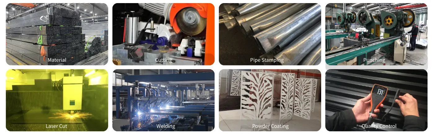 ornamental fence Production process