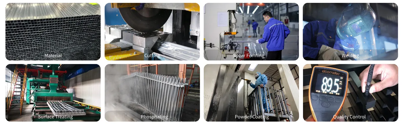 steel fence production Process