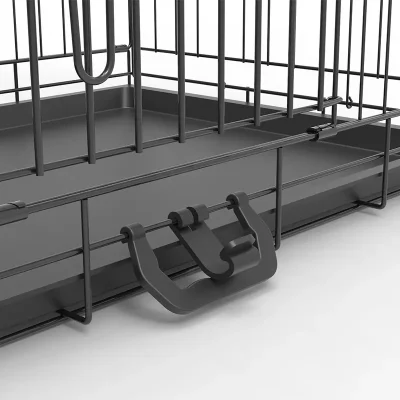 Folding Wire Dog Crate Detail plastic handle