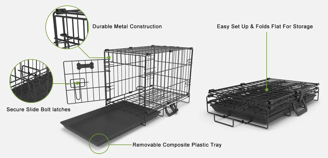 Folding Wire Dog Crate Details