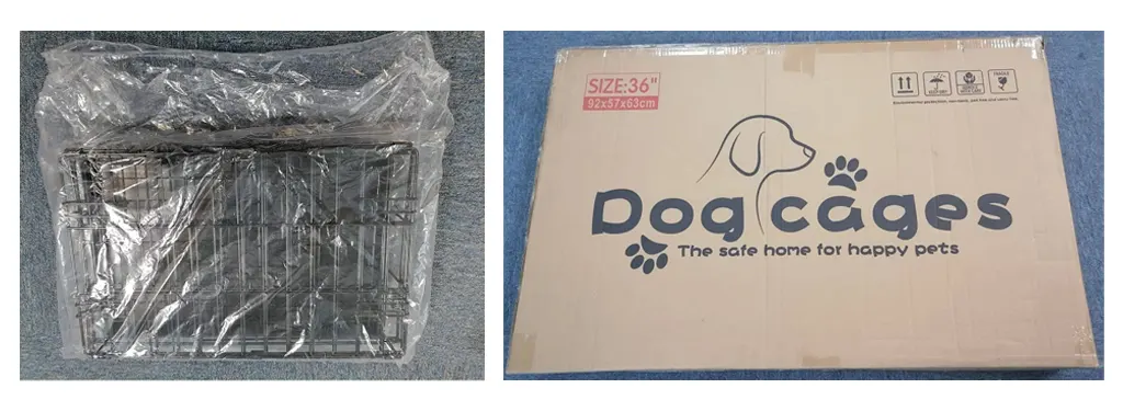 Folding Wire Dog Crate Packaging
