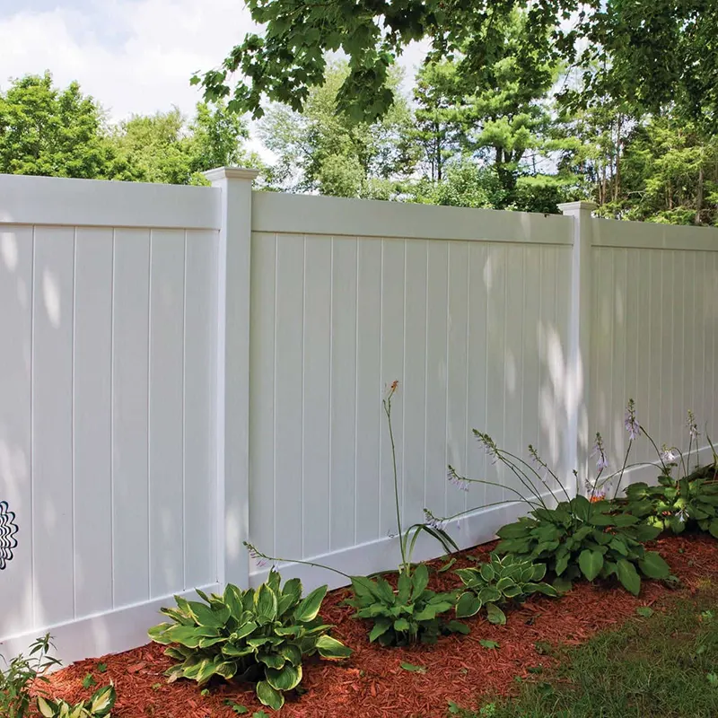 2 Rails Full Privacy PVC Fence