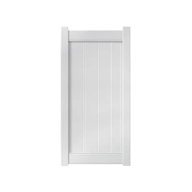 3’ x 6’ White Single Swing Vinyl Gate