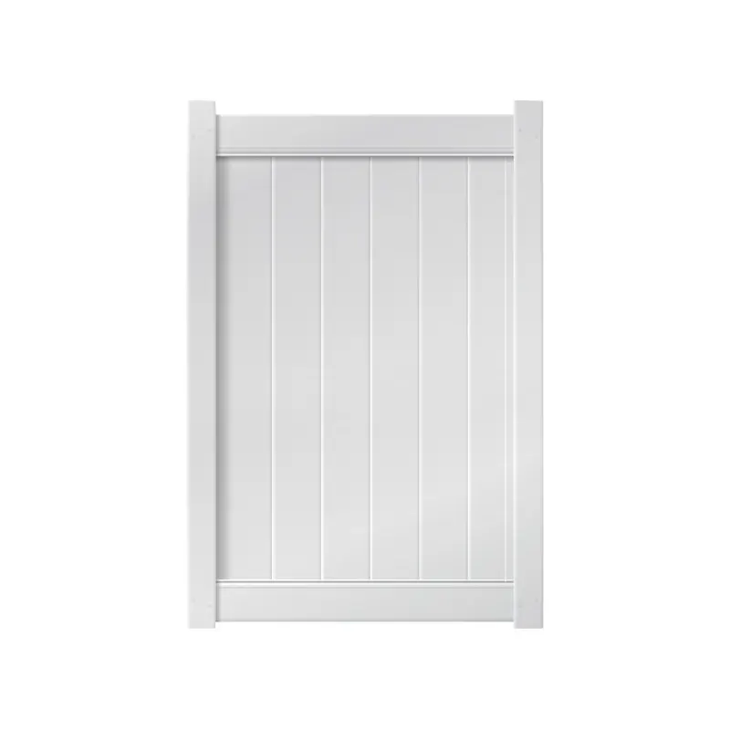 4’ x 6’ White Single Swing Vinyl Gate