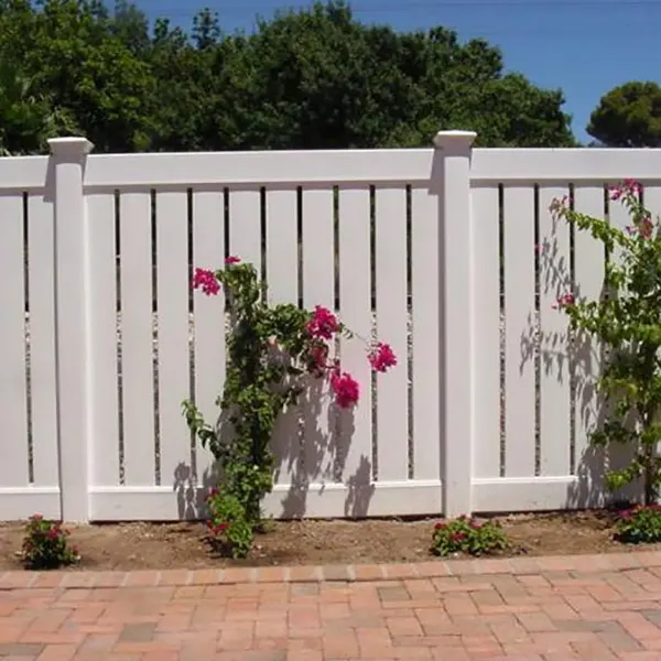 4ft White Semi PVC Fence Application