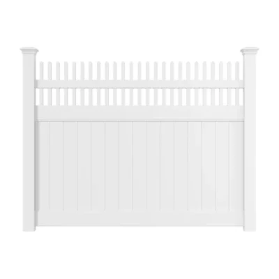 5ft Straight Picket Top Privacy Fence