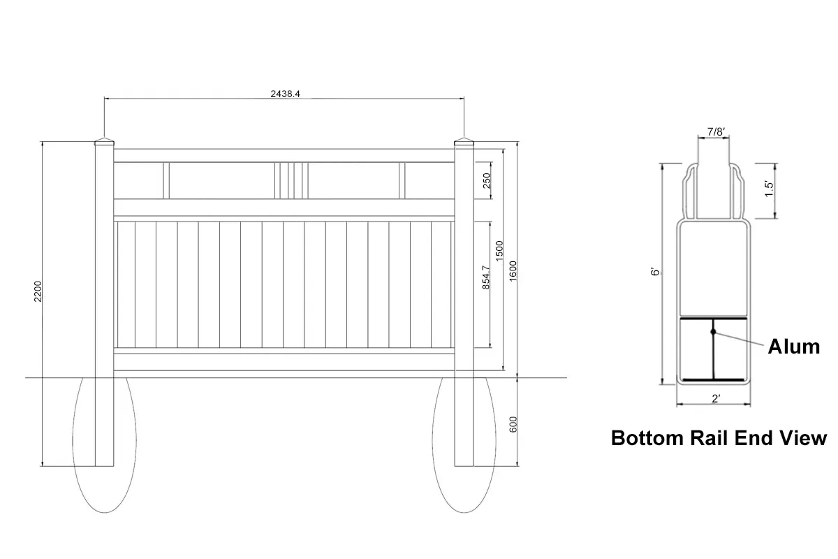 5ft Tall White 5 top Vinyl Picket Privacy Fence PVC Fence Panels Size