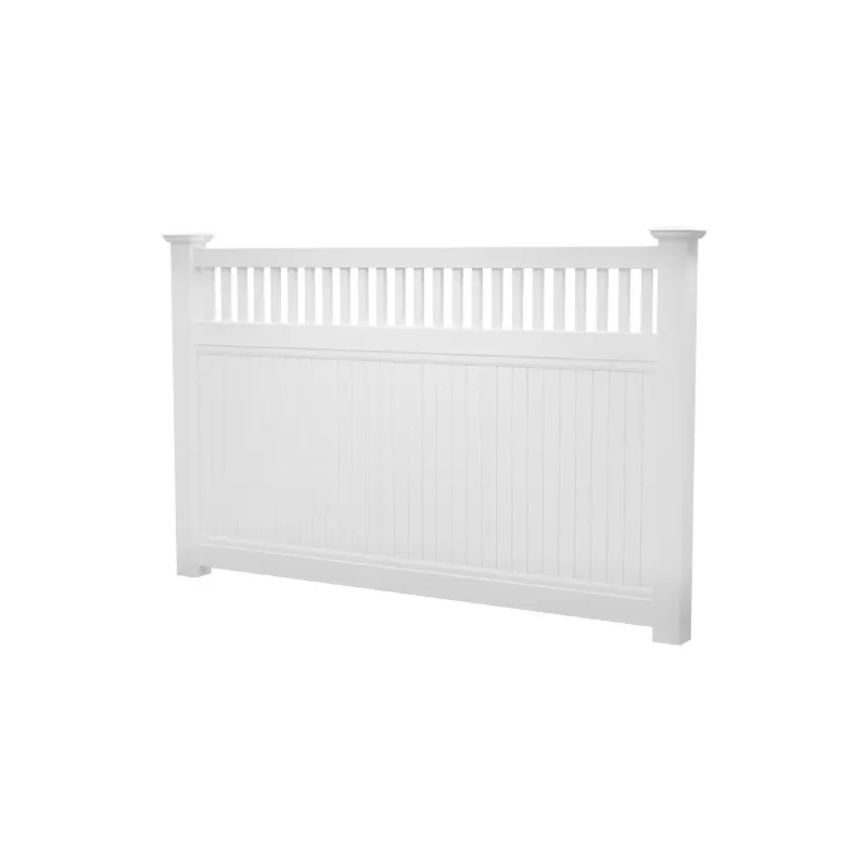 5ft Tall White Closed Vinyl Picket Privacy Fence PVC Fence Panels