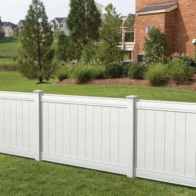 5ft White Full Privacy PVC Fence Application