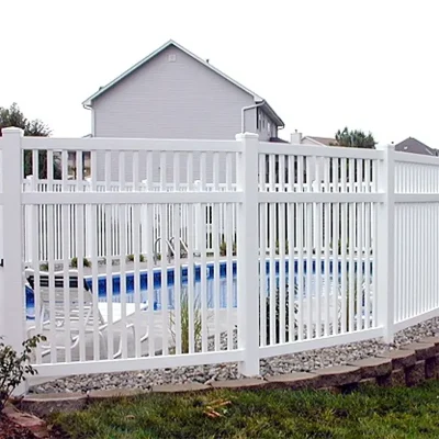 6″ x 2″ White Vinyl Fence Ribbed Rails