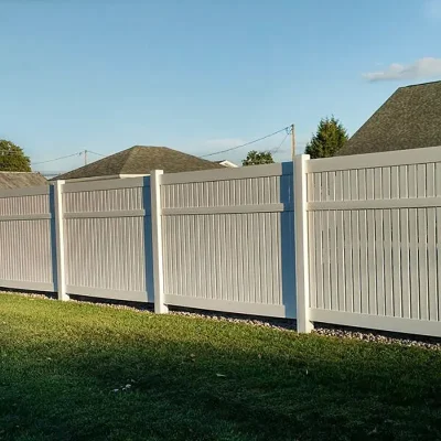 6ft Flat Top 3 Rails Semi Privacy Vinyl Fence near home
